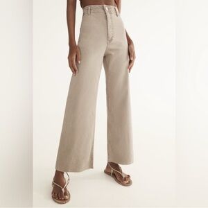 Zara Marine Straight Jeans in Khaki/Acid/Brown